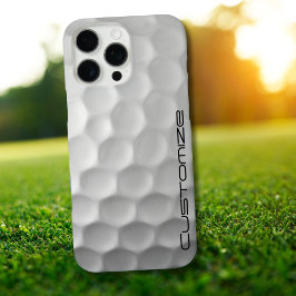 Funda iPhone 16 Pro Max Pelota de golf con texto personalizado