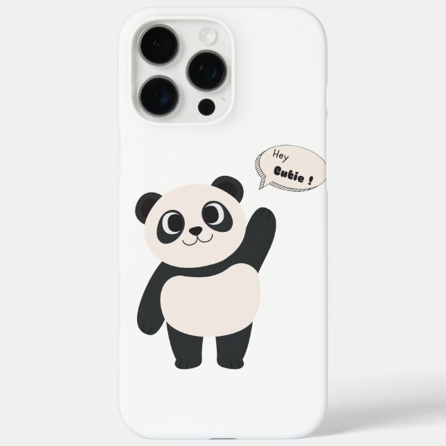 Funda iPhone 16 Pro Max Pequeño panda lindo  (Reverso )