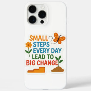 Funda iPhone 16 Pro Max Pequeños pasos, grandes cambios - Pegatina motivac