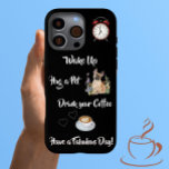 Funda iPhone 16 Pro Max Perro divertido único y amante del café<br><div class="desc">Diviértete un poco con esto... genial como regalo o para ti mismo. El iPhone con un mensaje divertido, el adorable perro toro francés (representando a todos los perros, por supuesto) y un comienzo inspirador para el día. Si tiene alguna pregunta de diseño o una solicitud especial, por favor envíe una...</div>