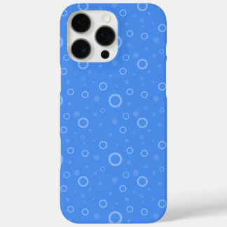 Funda iPhone 16 Pro Max Personalizable de círculos de patrones azules