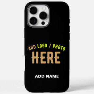 FUNDA iPhone 16 PRO MAX PERSONALIZABLE MODERNO ESTILO NEGRO VERIFICADO MAR