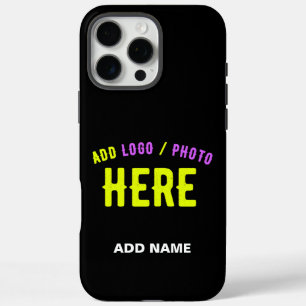 FUNDA iPhone 16 PRO MAX PERSONALIZABLE MODERNO ESTILO NEGRO VERIFICADO MAR