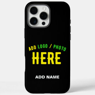 FUNDA iPhone 16 PRO MAX PERSONALIZABLE MODERNO ESTILO NEGRO VERIFICADO MAR