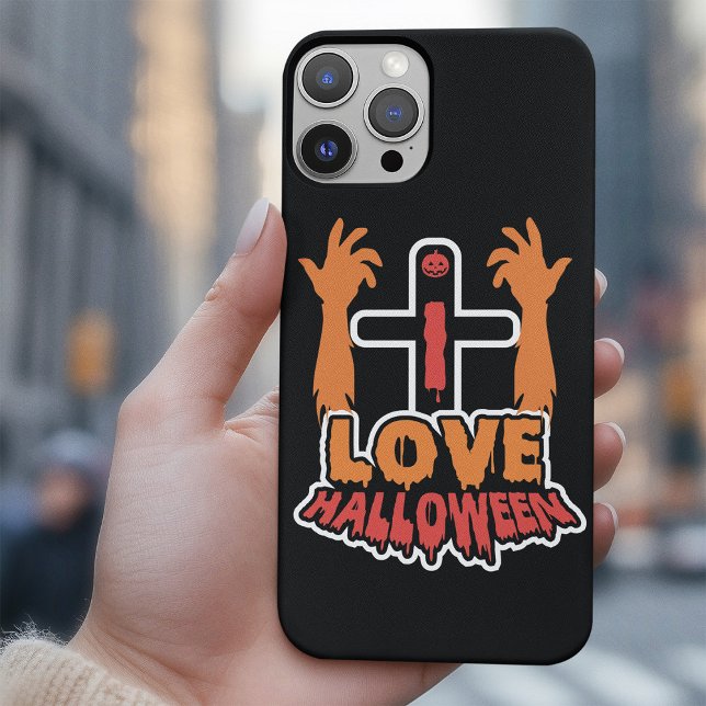 Funda iPhone 16 Pro Max Personalizado Amo Halloween (Subido por el creador)