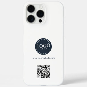 Funda iPhone 16 Pro Max Personalizado de código QR de logotipo comercial y
