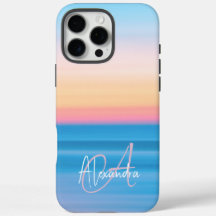 Personalizado femenina monogramada Pastel Ocean Su