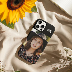 Funda iPhone 16 Pro Max Personalizado Monogramó a su Bonito de fotos