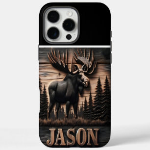 Funda iPhone 16 Pro Max Personalizado Moose Wood Carving