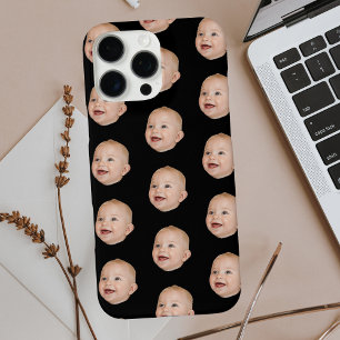 Funda iPhone 16 Pro Max Personalizado Patrón de cara del bebé foto persona