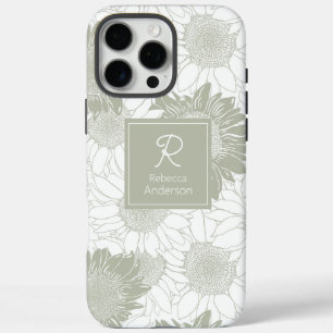 Funda iPhone 16 Pro Max Personalizado Sage Sunflower