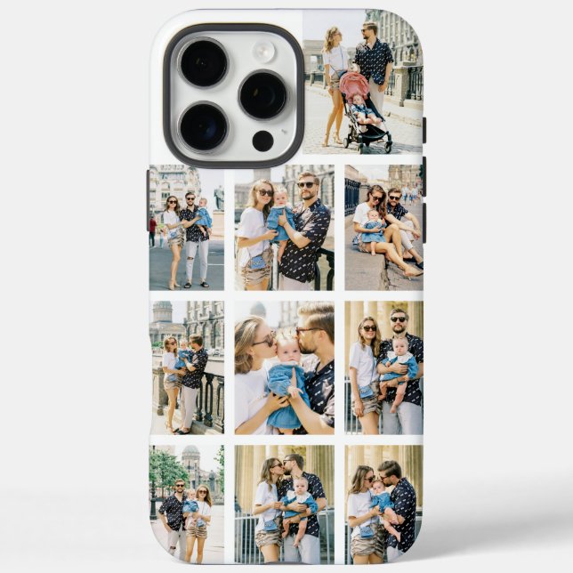 Funda iPhone 16 Pro Max Personalized 10 Photo Collage (Reverso)