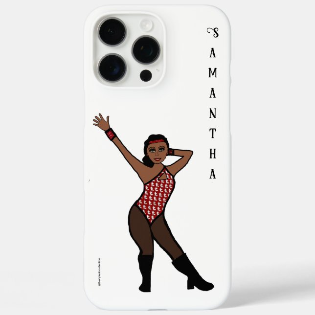 Funda iPhone 16 Pro Max Personalized Dancer White Print # 1  (Reverso )