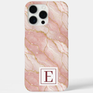 Funda iPhone 16 Pro Max Personalized Monogram Rose Quartz Gold