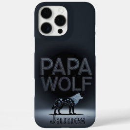 Funda iPhone 16 Pro Max Personalized Papa Wolf Nature Silhouette