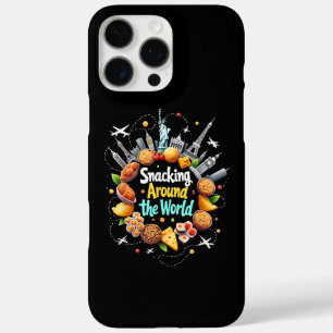 Funda iPhone 16 Pro Max Picoteando alrededor del mundo Comida rápida Viaje