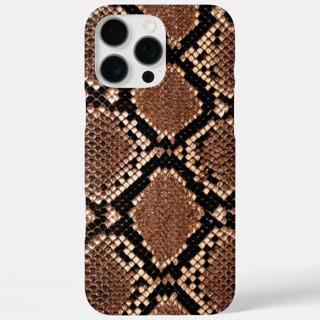 Funda iPhone 16 Pro Max Piel de serpiente de cascabel de diamante occident (Reverso )