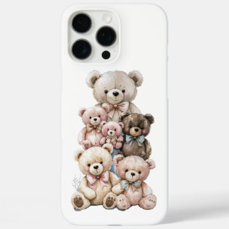 Funda iPhone 16 Pro Max Pila de Osos de peluche