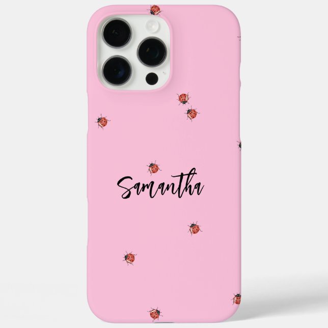 Funda iPhone 16 Pro Max Pink Ladybug (Reverso )