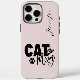 Funda iPhone 16 Pro Max Pink Rubor Cat Mom iPhone