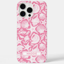 Funda iPhone 16 Pro Max Pink Shells Personalized