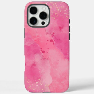 Funda iPhone 16 Pro Max Pink Watercolor Linktree |