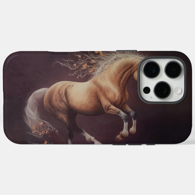 Funda iPhone 16 Pro Max Pintado Pastel De Un Caballo Corriendo (Reverso (Horizontal))