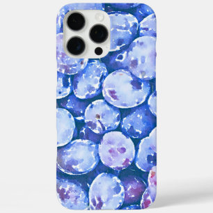 Funda iPhone 16 Pro Max Pintura de acuarela de ciruelas azules