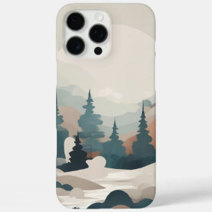 Funda iPhone 16 Pro Max Pintura del paisaje forestal de Boho