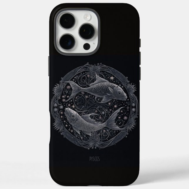 Funda iPhone 16 Pro Max Pisces Zodiac Horoscopio (Reverso)