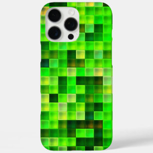 Funda iPhone 16 Pro Max Pixels Green Square Pattern de videojuegos