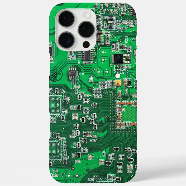 Funda iPhone 16 Pro Max Placa del circuito impreso para el circuito verde  (Reverso )
