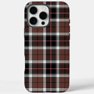 Funda iPhone 16 Pro Max Plaid marrón