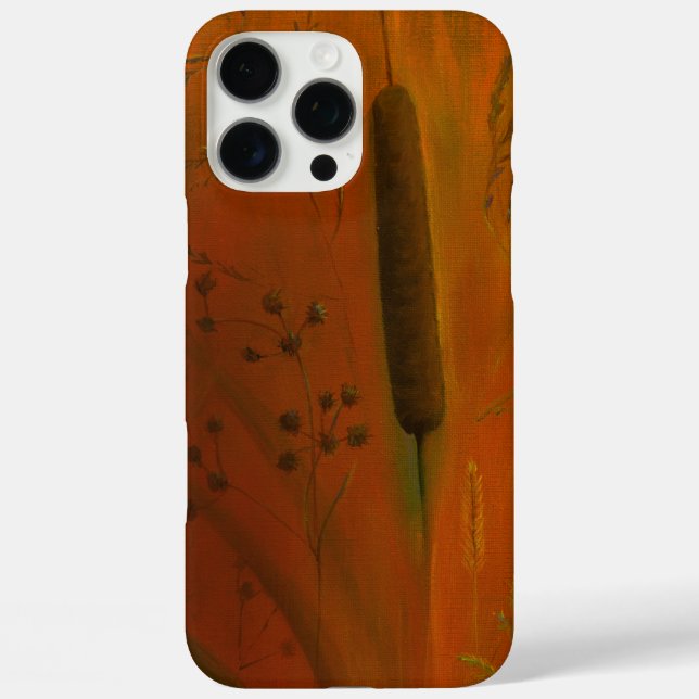 Funda iPhone 16 Pro Max Plantas de humedales Cattail (Reverso )