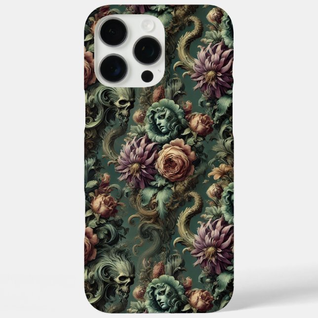 Funda iPhone 16 Pro Max Plantas y pandemonio - Barroco gótico (Reverso )