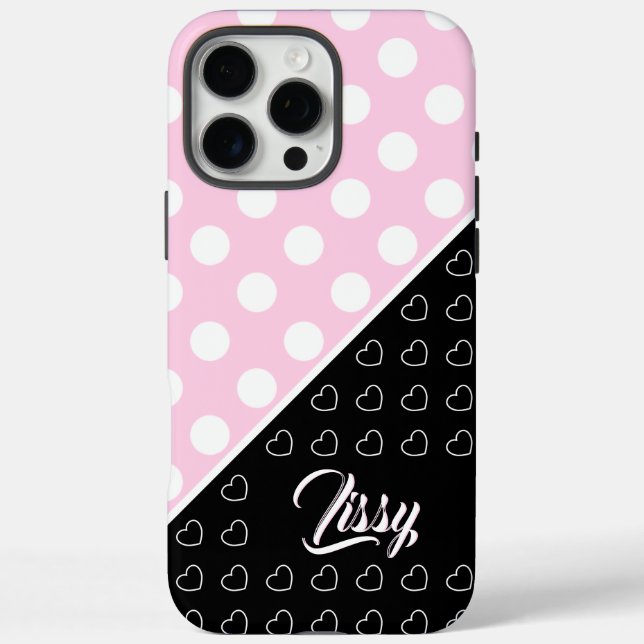Funda iPhone 16 Pro Max Plantilla De Nombre Personalizada Sorprendente Ros (Reverso)