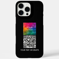 Plantilla promocional Código QR Cargar logotipo co
