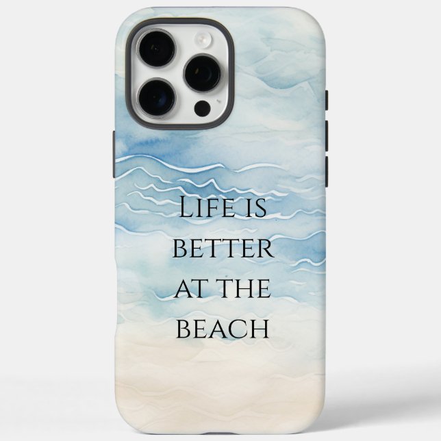 Funda iPhone 16 Pro Max Playa Oceánica Costera   (Reverso)