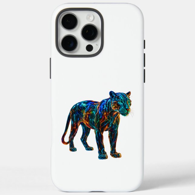 Funda iPhone 16 Pro Max Poderoso arte pantero (Reverso)