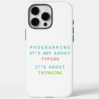 Funda iPhone 16 Pro Max Programming Thinking Logic Code Developer Quote Gi