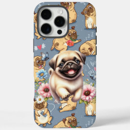 Funda iPhone 16 Pro Max Pugs Divertidos
