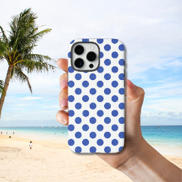 Funda iPhone 16 Pro Max Punto de Polka Azul