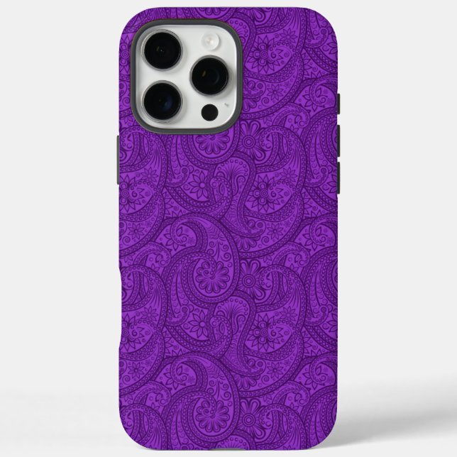 Funda iPhone 16 Pro Max Purple Paisley (Reverso)