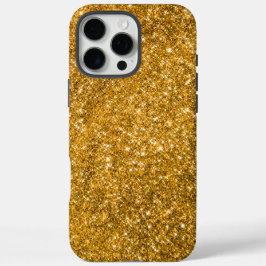 Funda iPhone 16 Pro Max Purpurina Dorado Glam