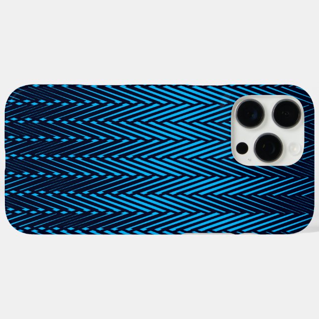 Funda iPhone 16 Pro Max Rad Resumen Geometric Black and Blue Stripes Tripp (Reverso  (Horizontal) )