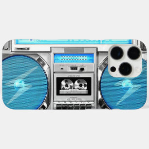 Funda iPhone 16 Pro Max Radiocasete azul