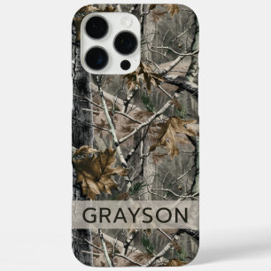 Funda iPhone 16 Pro Max Ramas de bosque Camuflaje Personalizado
