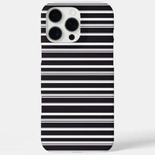 Funda iPhone 16 Pro Max Rayas blancas y negras lindas