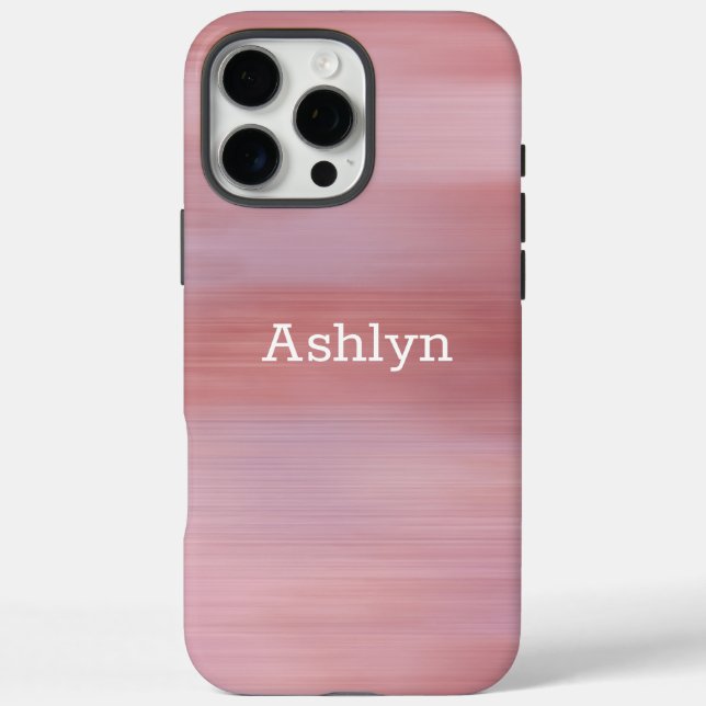 Funda iPhone 16 Pro Max Rayas de sueño rosadas (Reverso)
