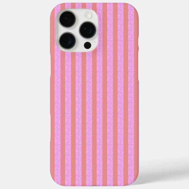 Funda iPhone 16 Pro Max Rayas geométricas rosa chic Geostripes  (Reverso )